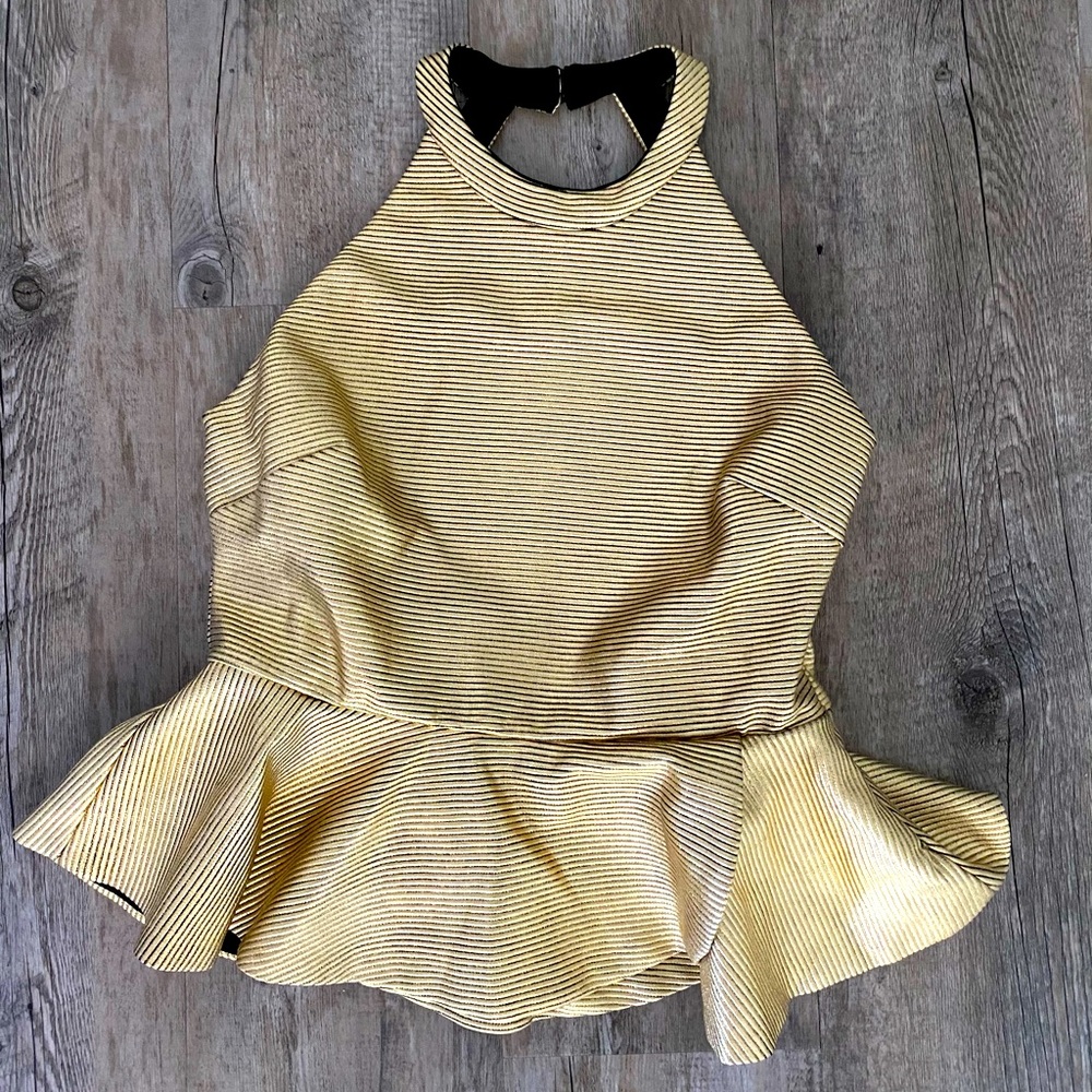 Gold Peplum Top from Asos- Never Worn